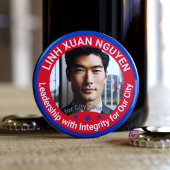 Gemeenteraad Custom Photo Campaign Sjabloon Button Button Flesopener