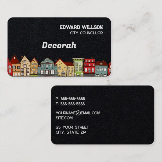 gemeenteraadslid visitekaartje (Voorkant / Achterkant)