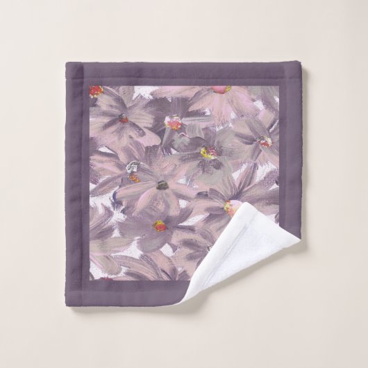Gemeentte roze gekleurde bloemen om het even welke bad handdoek (Wasdoekje)