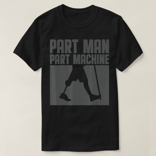 Gemelde Amputed Handicated Disabled Part Man Pa T-shirt (Design voorkant)