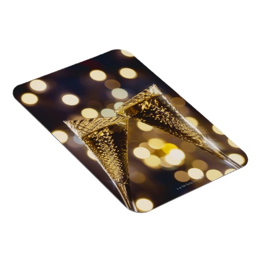 Gemelde champagneflut, close-up magneet (Rechterzijde)