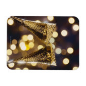 Gemelde champagneflut, close-up magneet (Horizontaal)