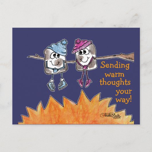 Gemelde Marshmallows Briefkaart (Voorkant)