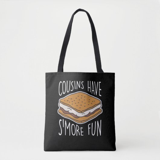 Gemelde Marshmallows Camping Cousins S'more Fun Tote Bag (Voorkant)