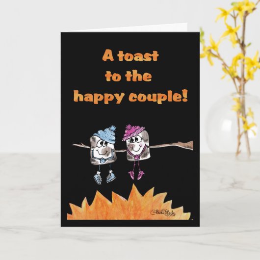 Gemelde Marshmallows Kaart (Gele Bloem)