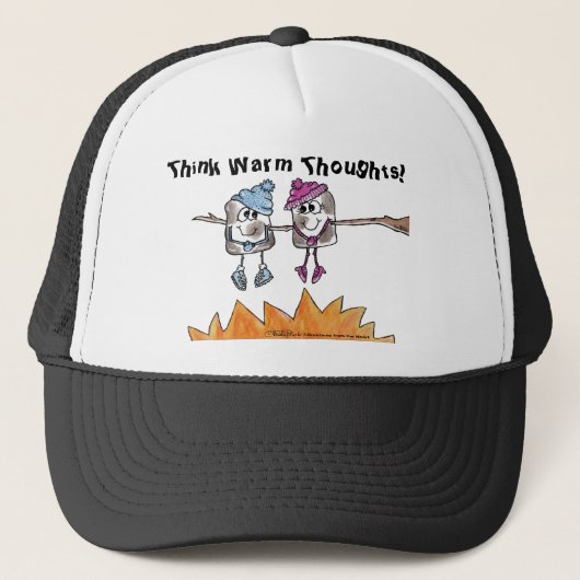 Gemelde Marshmallows Trucker Pet (Voorkant)