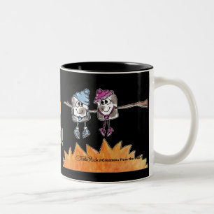 Gemelde Marshmallows Tweekleurige Koffiemok
