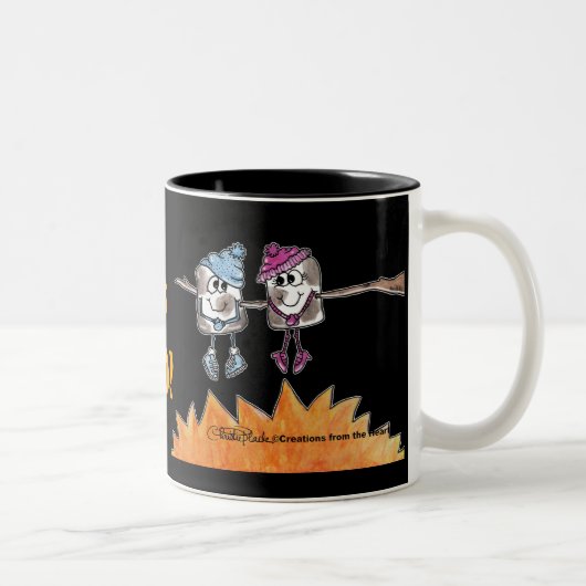 Gemelde Marshmallows Tweekleurige Koffiemok (Rechts)