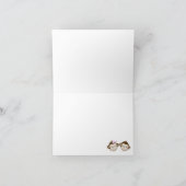 Gemelde mod aap tweelingen roze/blauw Dank u wel Bedankkaart (Binnen)