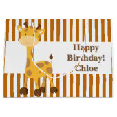 Gemelde Oranje-Witte Stripes・Aangepast Large Cadeautasje (Voorkant)