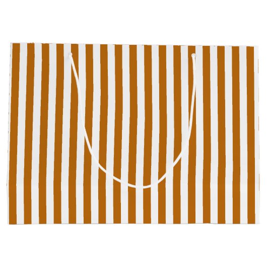 Gemelde Oranje-Witte Stripes・Aangepast Large Cadeautasje (Achterkant)
