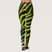 Gemelde SpaceTime Stripes - Geel/Limoen Leggings (Achterkant)
