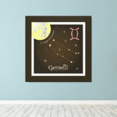 Gemelli 21 maggio al 21 giugno Leinwand Canvas Afdruk (Insitu (Houten vloer))