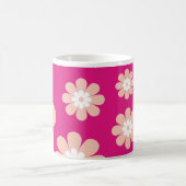 Gememd perste bloemen op roze koffiemok (Center)