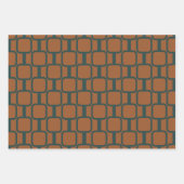 Gememd verbindt Geometrische Patronen in Rust en B Inpakpapier Vel (Voorkant 2)