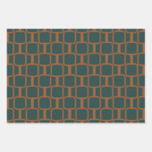 Gememd verbindt Geometrische Patronen in Rust en B Inpakpapier Vel (Voorkant)