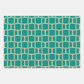 Gememd verbindt Geometrische Patroon in Midden-Cen Inpakpapier Vel (Voorkant)