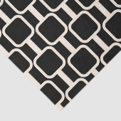 Gememde Verbindingen Retro Modern Geometric Black Tissuepapier (Detail)