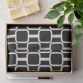 Gememde Verbindingen Retro Modern Geometric Black Tissuepapier (Geschenk)