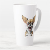 Gemene Chihuahua | Grappige Honden Latte Mok (Rechterhoek)
