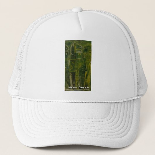 gemene groen trucker pet (Voorkant)