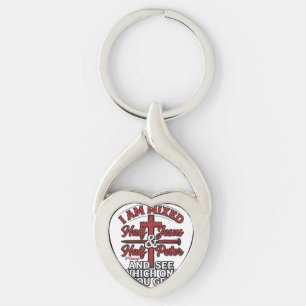 Gemene Jezus en Petrus Vintage Christelijke Humor Sleutelhanger