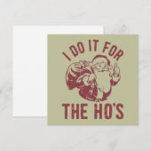 Gemene Kerstman Ik Doe Het Voor De Vrouwen Feestdagenkaart (Voorkant / Achterkant)