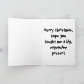 Gemene pittige kerst Kaart---Grappig Feestdagen Kaart (Binnen)