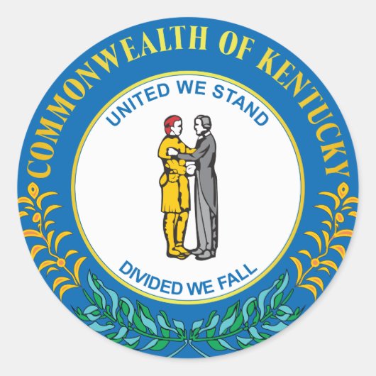 Gemenebest Kentucky Ronde Sticker (Voorkant)