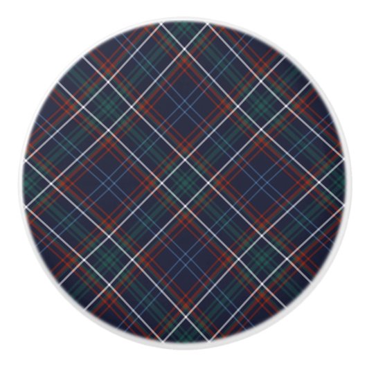 Gemenebest van Massachusetts Tartan Keramische Knop (Voorkant)