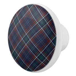 Gemenebest van Massachusetts Tartan Keramische Knop