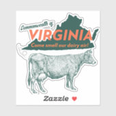 Gemenebest van Virginia, kom onze zuivellucht insm Sticker (Vel)