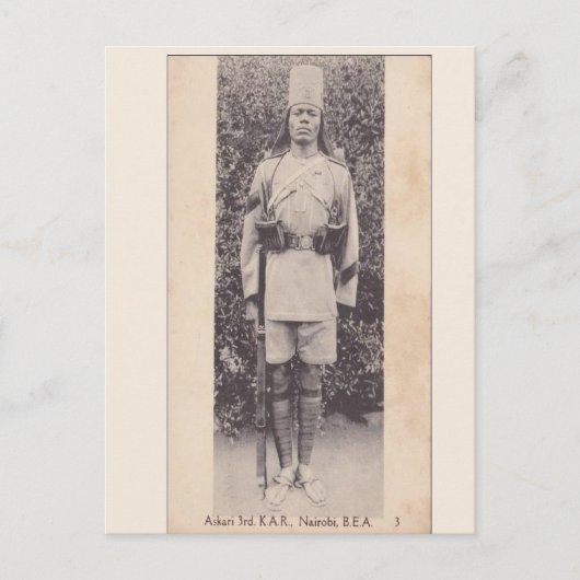 , Gemenebestsoldaat, Nairobi, Kenia Briefkaart (Voorkant)