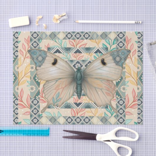 Gemengd abstract patroon & vlinder decoupage  tissuepapier (Craft)