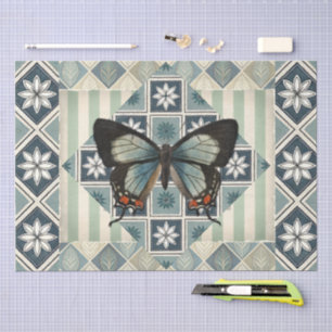 Gemengd Abstract Patroon & Vlinder Decoupage  Tissuepapier