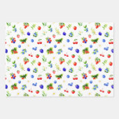 Gemengd Bessenpatroon Inpakpapier Vel (Voorkant)
