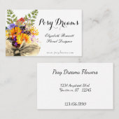 Gemengd boeket met Big Bow Bloemist Visitekaartje (Voorkant / Achterkant)