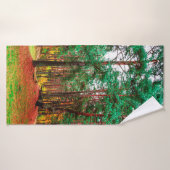 gemengd bos in het najaar badhanddoek (Badhanddoek)