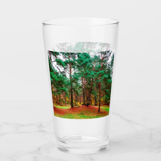 gemengd bos in het najaar glas (Voorkant)