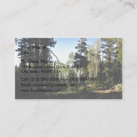 Gemengd bos met walkbaan visitekaartje (Voorkant)