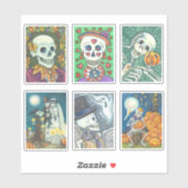 GEMENGD COLLECTIE WIT-SKULL, SKELETON-DODE BRIDE STICKER (Vel)
