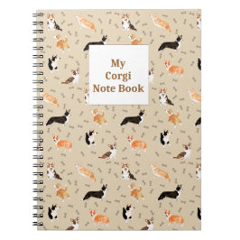 gemengd corgi-notitieboek notitieboek