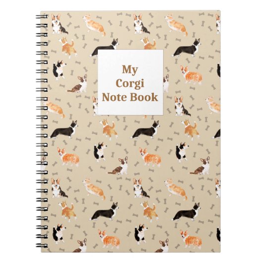 gemengd corgi-notitieboek notitieboek (Voorkant)