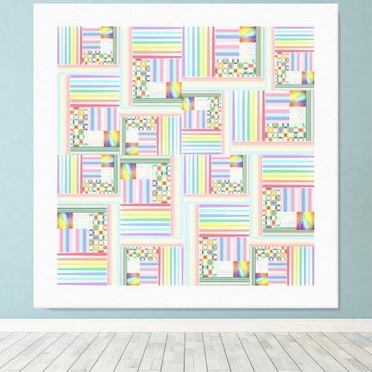 gemengd doolhof canvas afdruk (Insitu (Houten vloer))