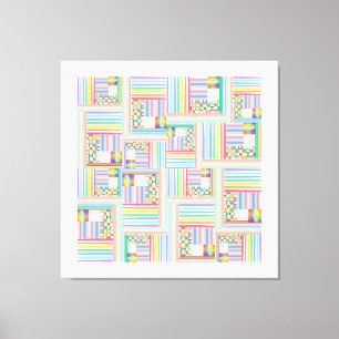 gemengd doolhof canvas afdruk