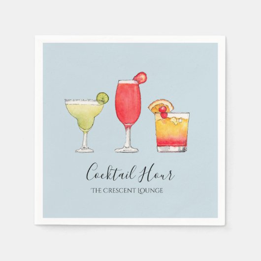 Gemengd Drink cocktail Servet (Voorkant)