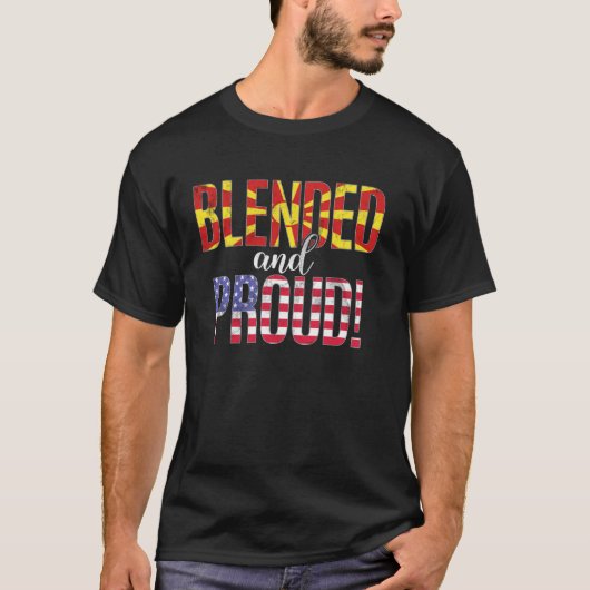 Gemengd En Trots Nationaliteit Half Macedonisch Ha T-shirt (Voorkant)