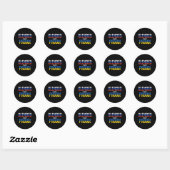 Gemengd En Trots Nationaliteit Half Russisch Half Ronde Sticker (Vel)