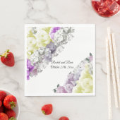 Gemengd Floral Yellow Wedding Paper Napkins Servet (Insitu)