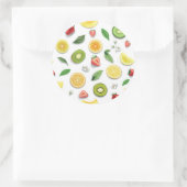 Gemengd Fruit 4 Ronde Sticker (Tas)